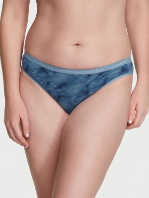 Blue Women's Victoria's Secret VICTORIA'S SECRET Stretch Cotton Embroidered Bikini Panty | TH1024578