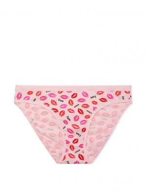 Pink Women's Victoria's Secret VICTORIA'S SECRET Stretch Cotton Embroidered Bikini Panty | WC8540327