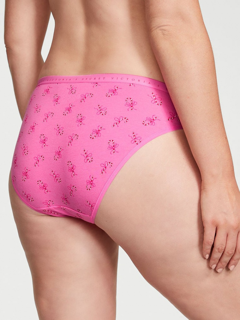 Pink Women's Victoria's Secret VICTORIA'S SECRET Stretch Cotton Embroidered Bikini Panty | UP6348071