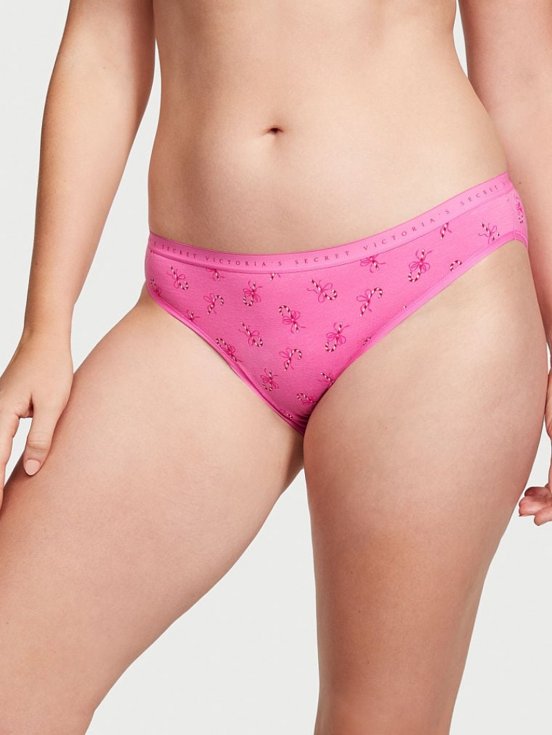 Pink Women\'s Victoria\'s Secret VICTORIA\'S SECRET Stretch Cotton Embroidered Bikini Panty | UP6348071